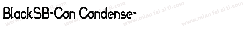 BlackSB-Con Condense字体转换